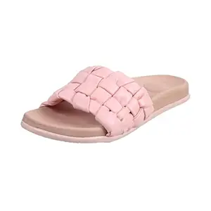 Metro Women Pink Synthetic Sliders UK/7 EU/40 (41-4187)