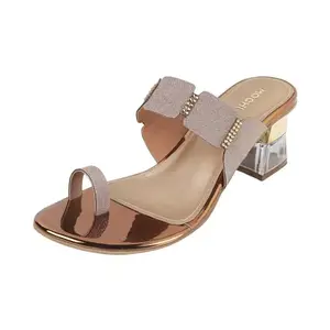 Mochi Women Block Heel Fashion Slip-on Sandal UK/6 EU/39 (40-56)