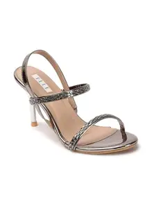 ELLE Women Sandal, Gunmetal, UK-7