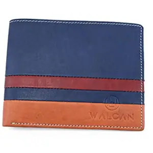 WALCAN Slim and Sleek Tricolor Genuine Leather Wallet