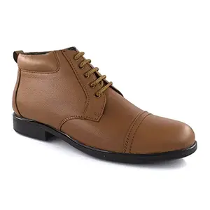 STYLEYOO Formal Shoes for Men, Genuine Leather for Men, Shoes for Men Lace Up |STYS007,7|Tan