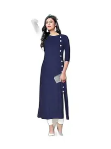 Trendy Cotton Short Kurti for Women | Stitched for The Size of - XL Multicolour