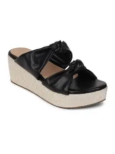 Iconics Women Sandal,Black,UK-8