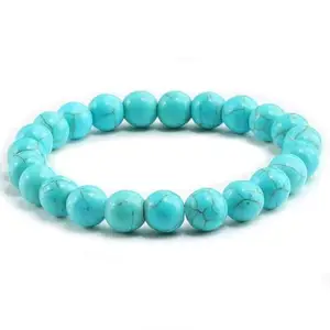 Turquoise/Firoza Bracelets Gemstone Beads stylish Trandy Blue Colouur For Girl and Women Men Fashion Jewellery