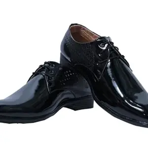 Men’s Leather Formal Shoes – Office, Party & Business Wear (Black, 10)
