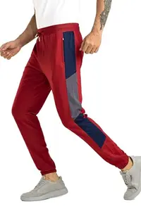 Souped Up Fashion Solid Casual Joggers for Men with Drawstring Closure for Relaxed fit | Pure Cotton with Standard Length for Comfort and Leisure - Maroon, Size - XX-Large