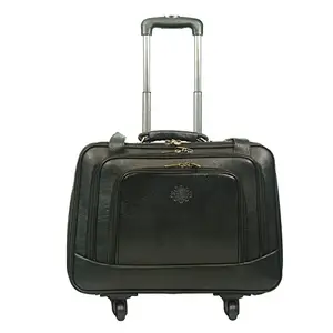 GIMPEX Leather Laptop Trolley