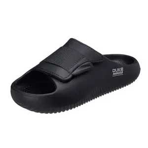 Duke Mens MaxFlex Sliders | Adjustable Velcro Strap, Lightweight & Durable for Men | Waterproof EVA Slip-On Slides | Comfortable Home & Outdoor Slippers