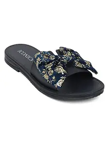 ICONICS Women's Sliders, Navy Blue, 6