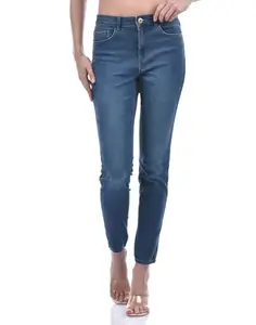 ONLY Women Solid Skinny Fit Jeans Medium Blue Denim