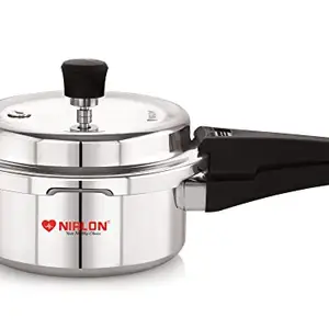 NIRLON Induction Base Outer Lid Aluminium Pressure Cooker, 2 Liters, Silver price in India.
