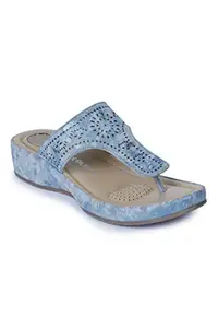 Liberty Women's DN4-39-PU S.Blue Slipper-5 Kids UK (50049451)