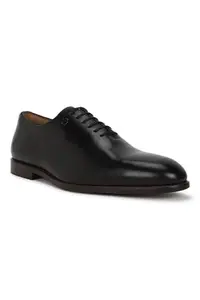 Louis Philippe Men Black Leather Lace Up Shoes
