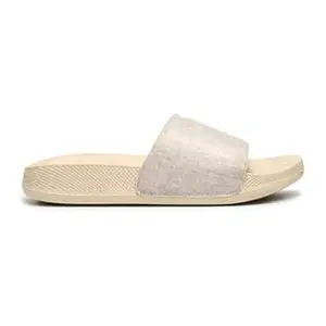 YOHO Women Sliders Plush, Soft,Textured and Lightweight Flipflop Footwear for Woman, Home Wear Chappal for Ladies