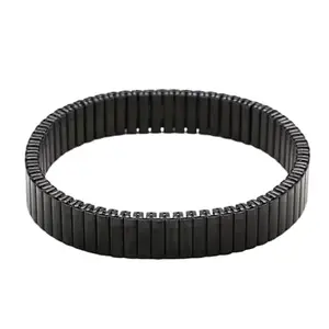 Stretchable Stainless Steel Elastic Bracelet Black