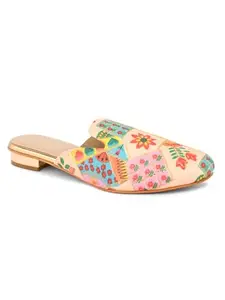 pelle albero Women Rose Gold Slip-On Mules Flats Sandals - PA-ES-1253_SULTAN_39
