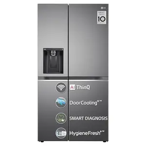 LG 635 L Frost-Free Inverter Wi-Fi Side-By-Side Refrigerator Appliance (2023 Model, GL-L257CPZX, Door Cooling+ | with Water & Ice Dispenser)