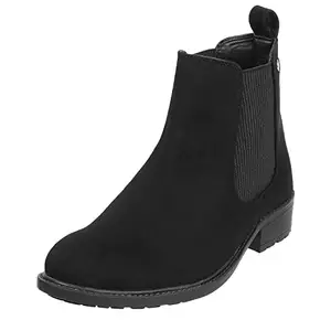 Mochi Women Black-Suede Leather Ankle Boot UK/8 EU/41 (31-88)