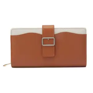 Globus Women Polyethylene Tan Colourblocked Zip Around Wallet-3638614001