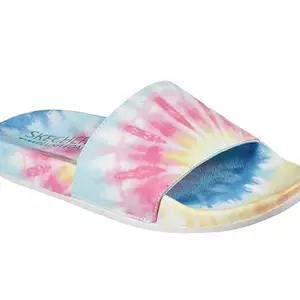 Skechers Womens POP UPS - #TRENDY White Multi Lifestyle Slippers