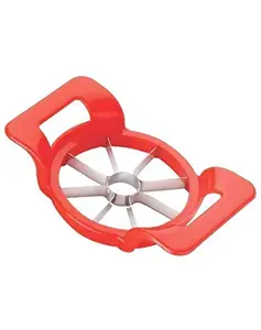 Apple Slicer and Corer, Stainless Steel Blades, Red