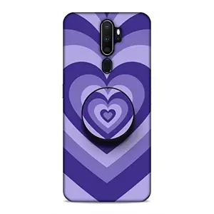 Screaming Ranngers Designer Printed Hard Matt Finish Mobile Case Back Cover with Mobile Holder for Oppo A5 / A9 2020 (Pattern/Heart/Multicolour)