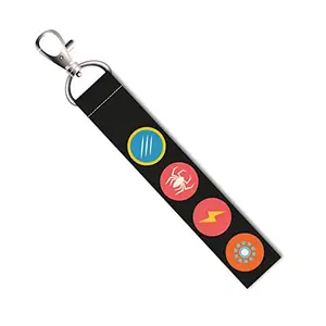 ISEE 360® Super Hero Logo Lanyard Bag Tag with Swivel Lobster for Gift Luggage Bags Backpack Laptop Bags Students Employees L X H 5 X 0.8 INCH