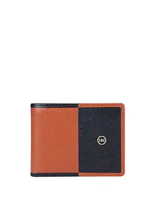 Da Milano Genuine Leather Orange Bifold Mens Wallet with Multicard Slot (0077)