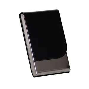 Indias Fashion Small Brown Stainless Steel Slim Cigarettes Case Holder Pocket Sized (Black)