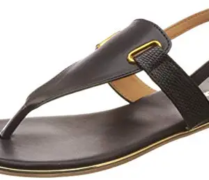 Bata womens MARNI FLAT SANDAL Black Sandal - 7 UK (5616166)