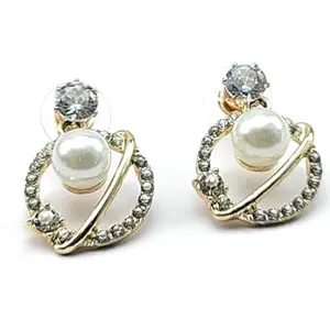 Regenwox Beautiful Crystal Drop Earrings with Rhinestones and Pearls, Women's Earrings Set