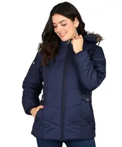 ELLIPSE Women’s Stylish Solid Full Sleeves Jacket | Winter Wear Quilted Jacket for Travelling | Hooded Jacket for Girls