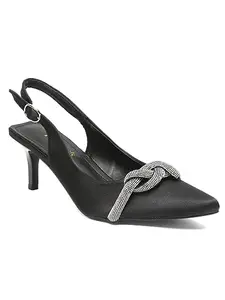 Flat n Heels Womens Black Sandals FnH 1687-6-BK