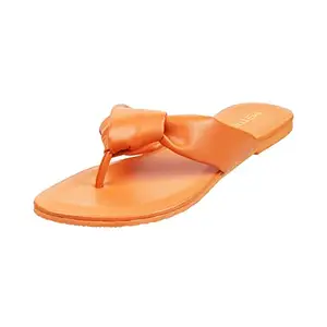 Metro Womens Synthetic Orange Slippers (Size (4 UK (37 EU))