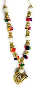 Gayatri Decorative Handmade Mala/Haar/Chain - 30 Cms + 8 cm lace