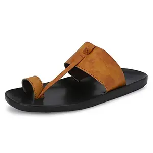 AZZARO BLACK Men's Synthetic Slipper/flipflop,Beige,10