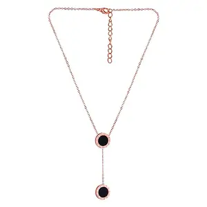 MEENAZ roman numeral necklace Pendant For Girls Women Ladies girlfriend Wife Necklace locket long chain Rose gold Necklace diamond ad cz Pendants chains western Valentine gifts Birthday lovers -364