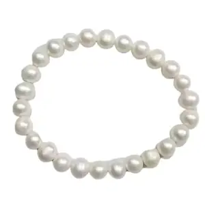 Hdbg Premium & Superfine Original Pearl Moti Bracelet Certified 10 mm Size Moti Pearl Bracelets Natural Elastic पर्ल ब्रेसलेट Pearl Bracelet With Moti Bead पर्ल मोती ब्रेसलेट सच्चे मोती का ब्रेसलेट