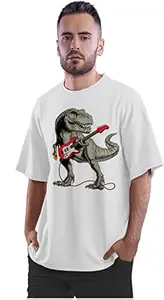 ALLEN BLACK Oversized T-Shirt T-Re Shredding Electric Guitar Men's Women's Unise 100% Cotton White_RXSHRDUNQ-White L Oversized_