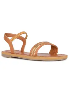 Bata Padma Sandal Womens Casual Sandal In Tan Light Brown, 7 UK