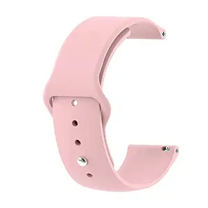 Alf Irha Watch Strap Silicon Belt Compatible with Realme Watch S & Watch 2 Watch 2 Pro size REGULAR | Watch not Included (Baby Pink)