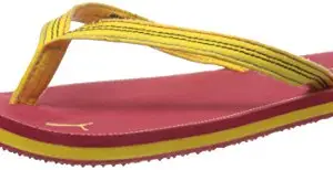 Puma Women's Jade II WN's Ind. High Risk Red and Dandelion Rubber Flip-Flops and House Slippers - 4 UK/India (37 EU)