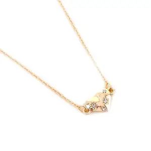 Accessorize London Women Gold Celestial Heart Pendant Necklace