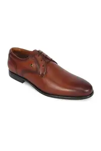 Louis Philippe Men Brown Leather Lace Up Shoes