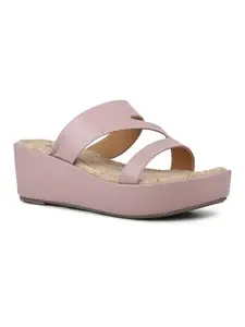 Inc.5 Womens Purple Smart Casual Solid Round Toe Wedge Heels