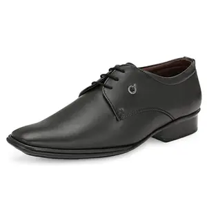Centrino Formal Shoe for Men | Cushioned Insole for Better Comfort | Stylish Lace-Up for Boys | Perfect for Office Wear & Formal Dress 9768-1 Black