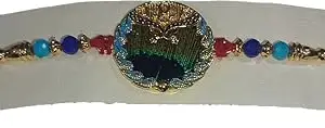 HANDMADE RAKHI PEACOCK FEATHER DESIGN RAKHI