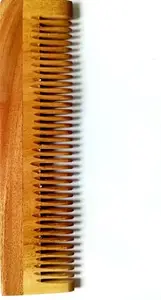 Riddhi Neem Wood Wide Tooth Comb for Hair Growth, Traditional Kacchi Herb Treated Hair Comb