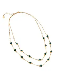 Accessorize London Reconnected Beaded Station Multirow Neck|One Size, GREEN (MN-28202330001)