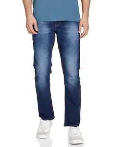 The Indian Garage Co Men Slim Straight Fit Solid Mid-Rise Stretchable Jeans